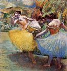 Edgar Degas Three Dancers II painting